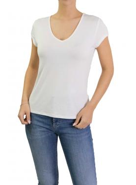 Maglia scollo a V tinta unita 